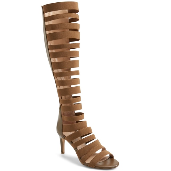 Tall Strappy Gladiator Stiletto Heel Boot Sandal - Picture 3 of 5